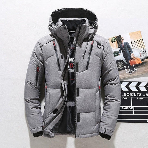 Men's Insulated Jacket Removable Hood & Streamlined Fit