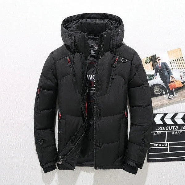 Men's Insulated Jacket Removable Hood & Streamlined Fit