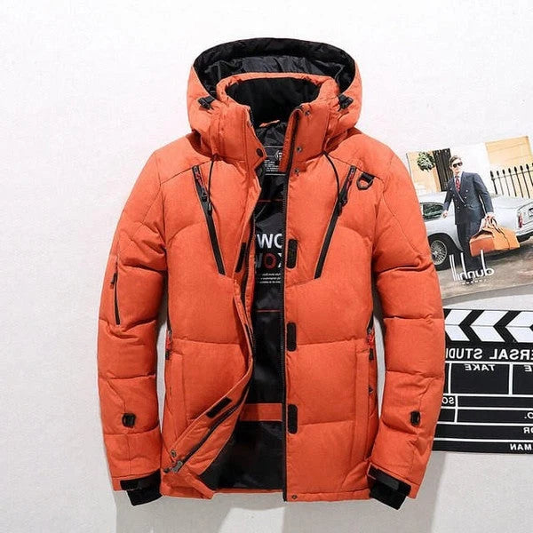Men's Insulated Jacket Removable Hood & Streamlined Fit