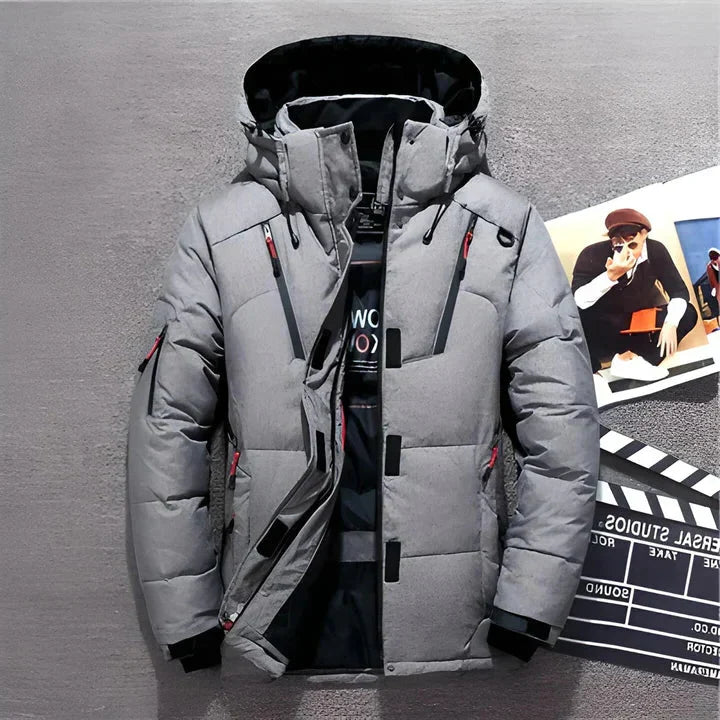 Men's Jacket Insulated & Water-Repellent Adjustable Hood