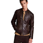 Men's Jacket Leather-Effect Structured Fit