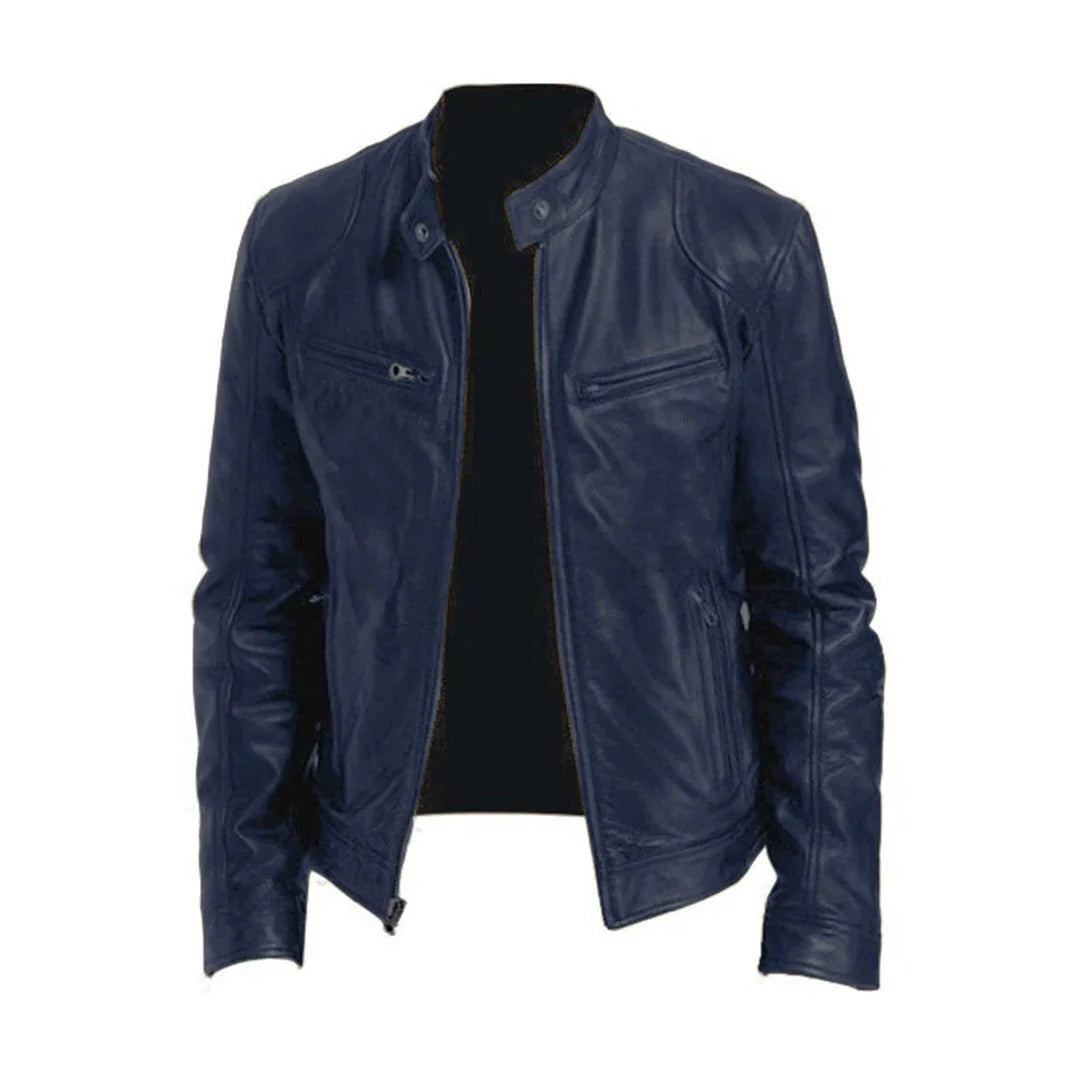 Men's Jacket Leather-Effect Structured Fit