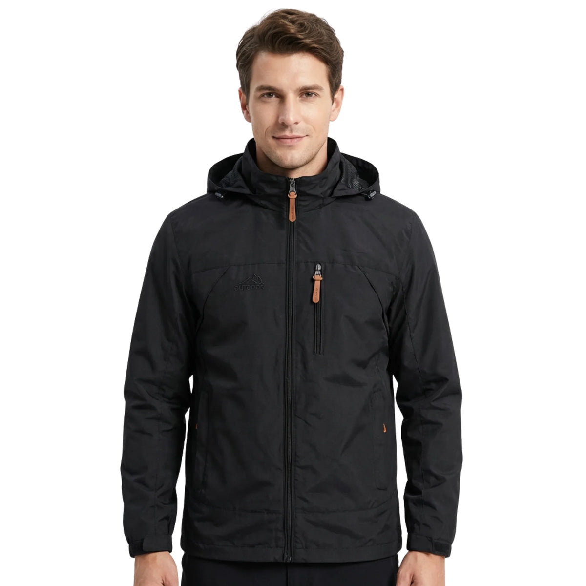 Men's Jacket Wind- & Water-Resistant Zippered Pockets