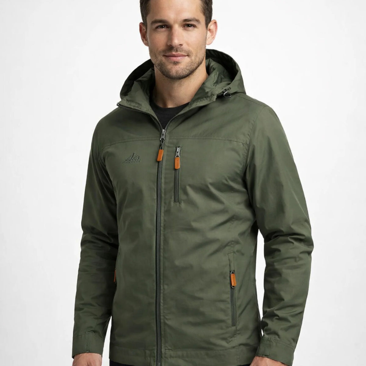 Men's Jacket Wind- & Water-Resistant Zippered Pockets