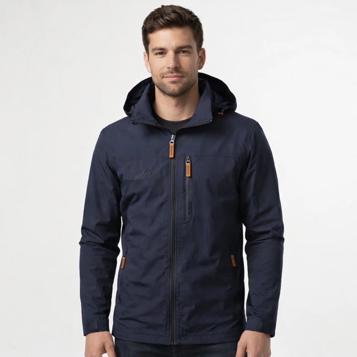 Men's Jacket Wind- & Water-Resistant Zippered Pockets