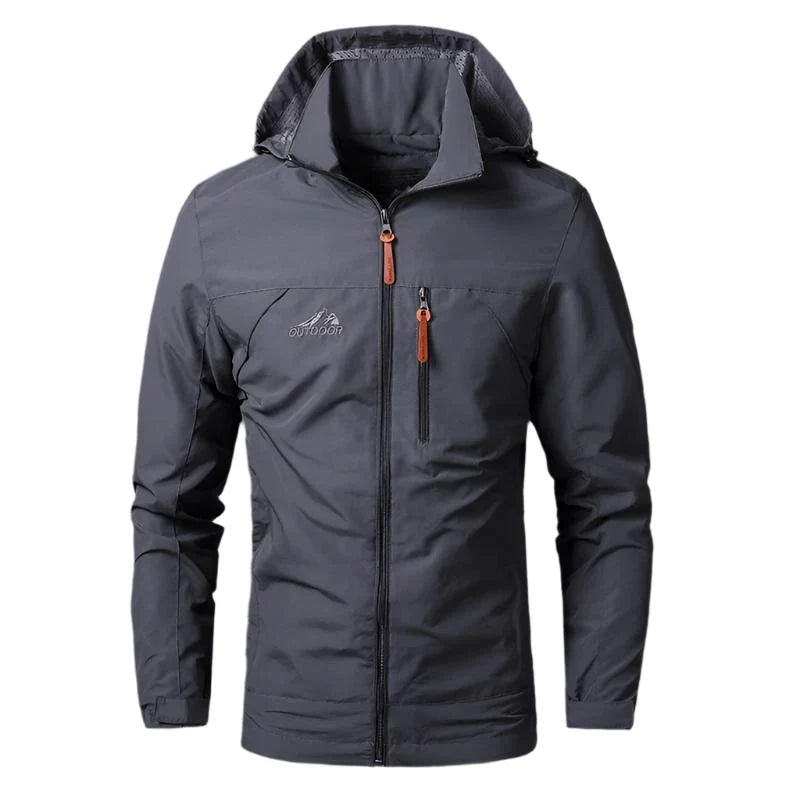 Men's Jacket Wind- & Water-Resistant Zippered Pockets