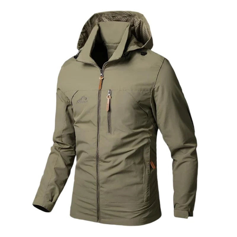 Men's Jacket Wind- & Water-Resistant Zippered Pockets