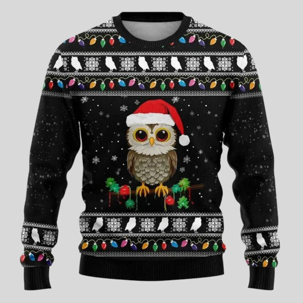 Men's Knit Sweater Polar Bear Graphic Textured Knit