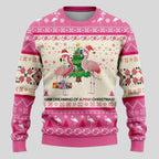 Men's Knit Sweater Polar Bear Graphic Textured Knit