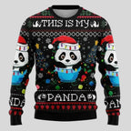 Men's Knit Sweater Polar Bear Graphic Textured Knit