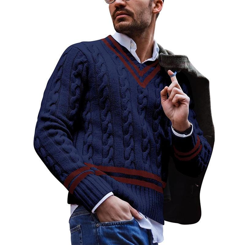 Men's Knitted Sweater Modern Fit Soft Knit