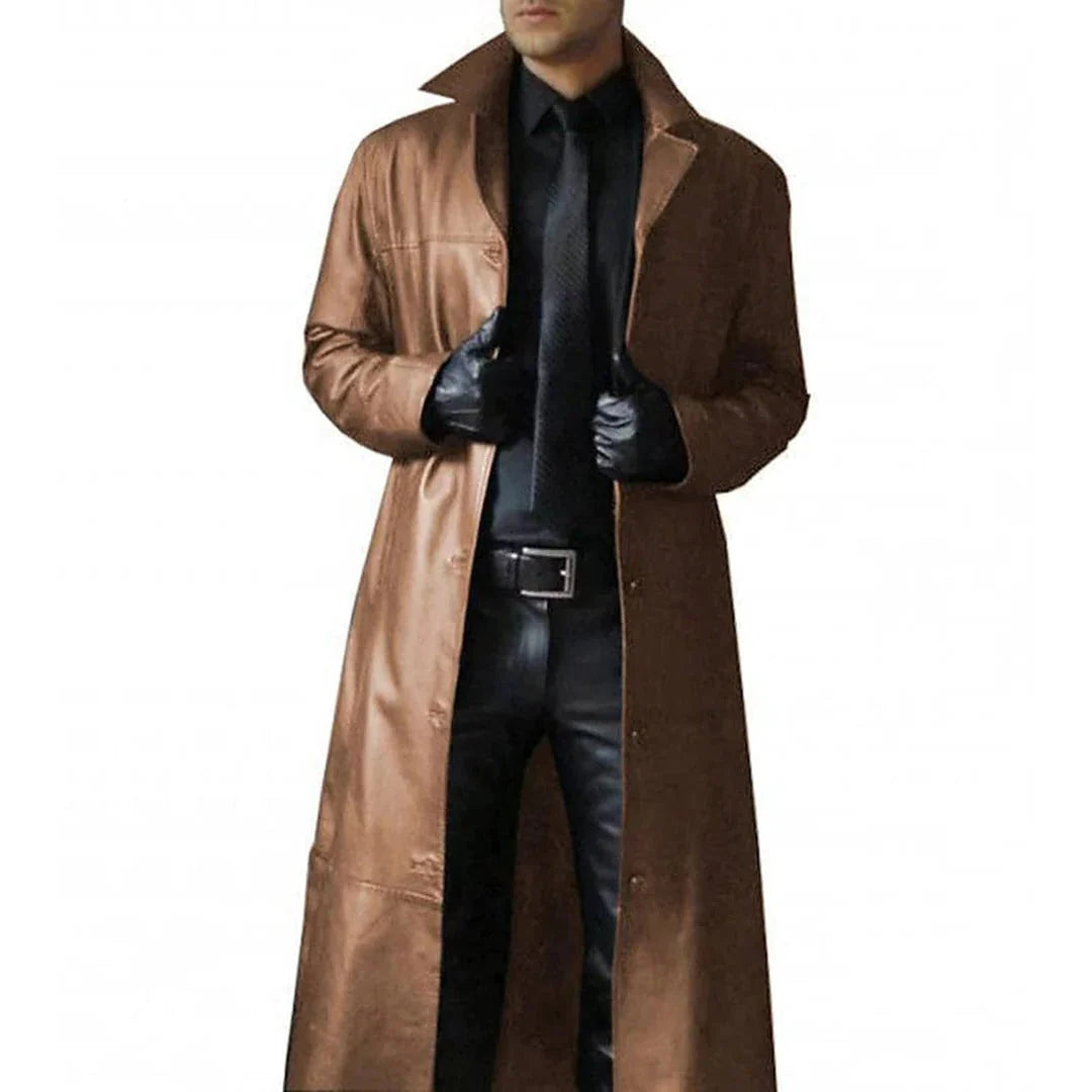 Men's Leather Coat Full Grain Insulated Lining & Tailored Fit