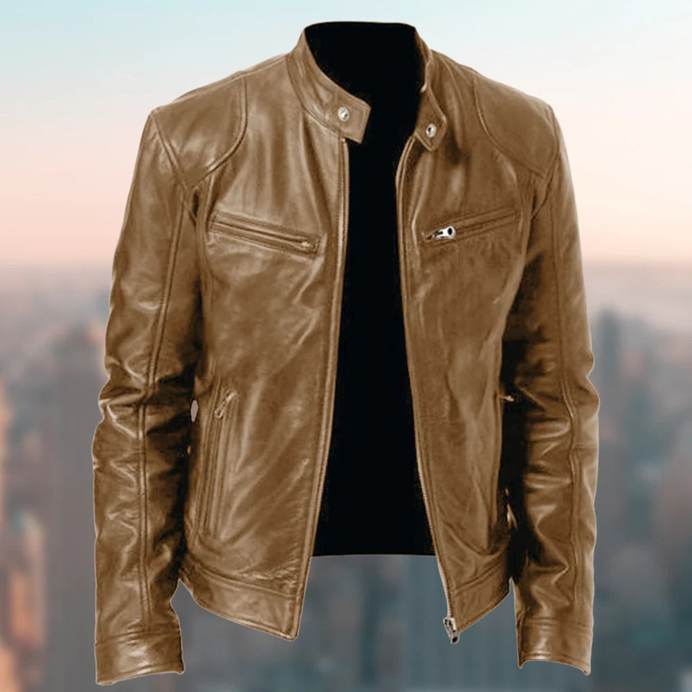 Men's Leather Jacket Genuine Leather Tailored Fit