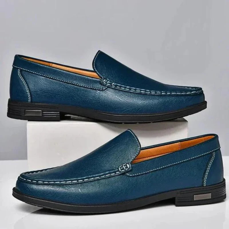 Men's Loafer Genuine Italian Leather Slip-On Durable Sole