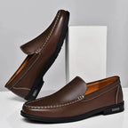 Men's Loafer Genuine Italian Leather Slip-On Durable Sole