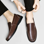 Men's Loafer Genuine Italian Leather Slip-On Durable Sole
