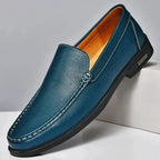 Men's Loafer Genuine Italian Leather Slip-On Durable Sole