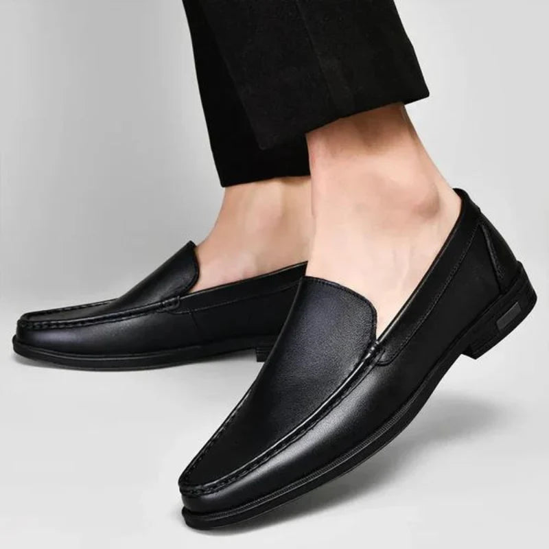 Men's Loafer Genuine Italian Leather Slip-On Durable Sole