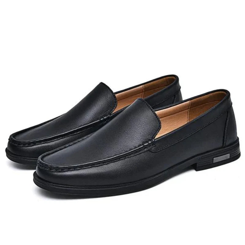Men's Loafer Genuine Italian Leather Slip-On Durable Sole