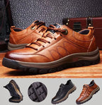 Men's Loafers Full-Grain Leather Hand-Stitched Anti-Slip Rubber Sole