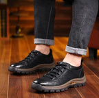 Men's Loafers Full-Grain Leather Hand-Stitched Anti-Slip Rubber Sole
