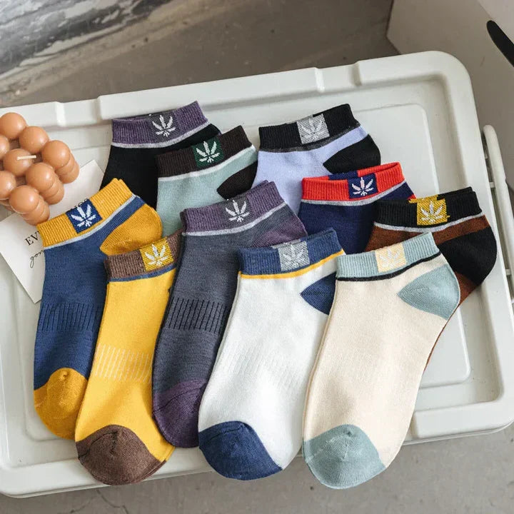 Men's Low-Cut Ankle Socks Moisture-Wicking Cotton Blend 20 Pairs