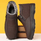 Men's Orthopedic Winter Boots Water-Repellent Leather Anti-Slip Sole