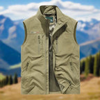 Men's Outdoor Vest Breathable & Water-Repellent Five Pockets