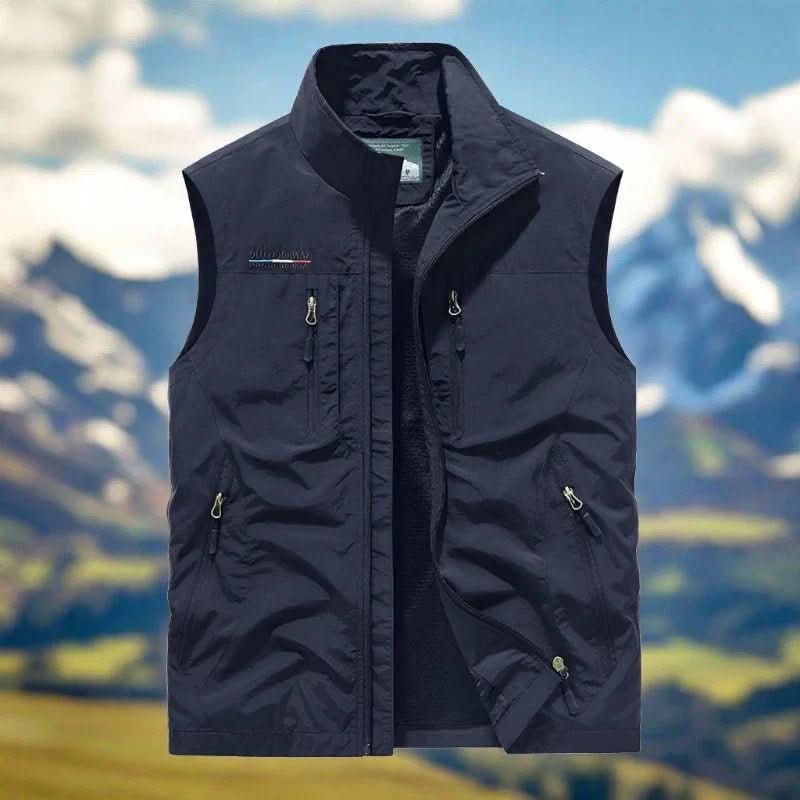 Men's Outdoor Vest Breathable & Water-Repellent Five Pockets