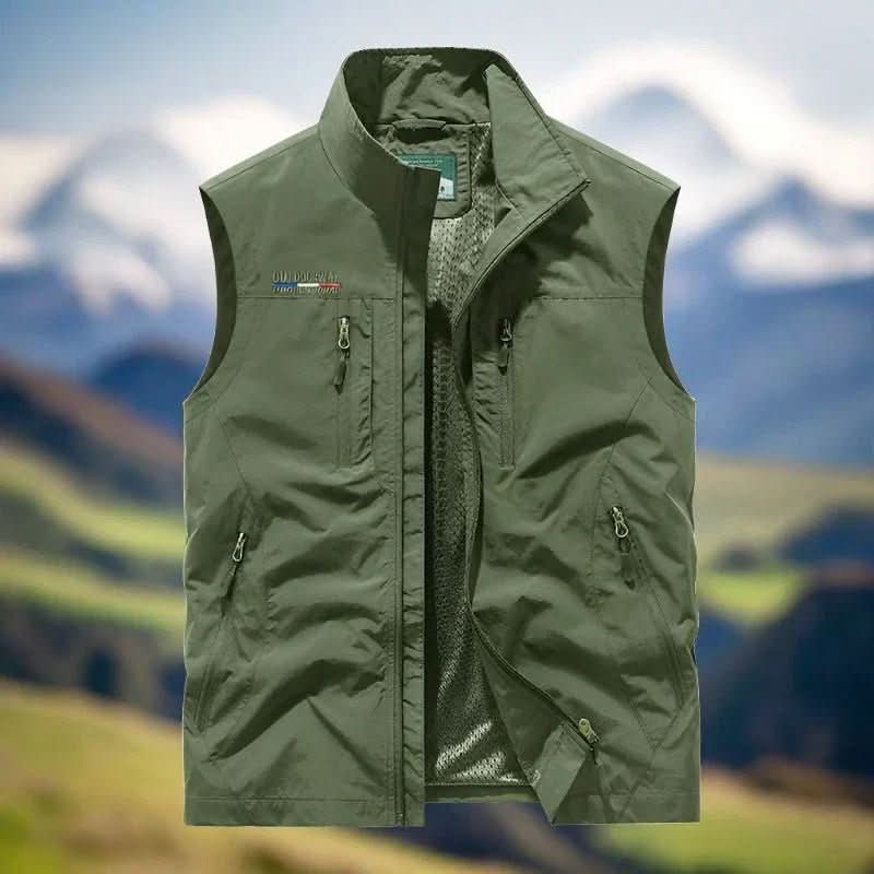 Men's Outdoor Vest Breathable & Water-Repellent Five Pockets