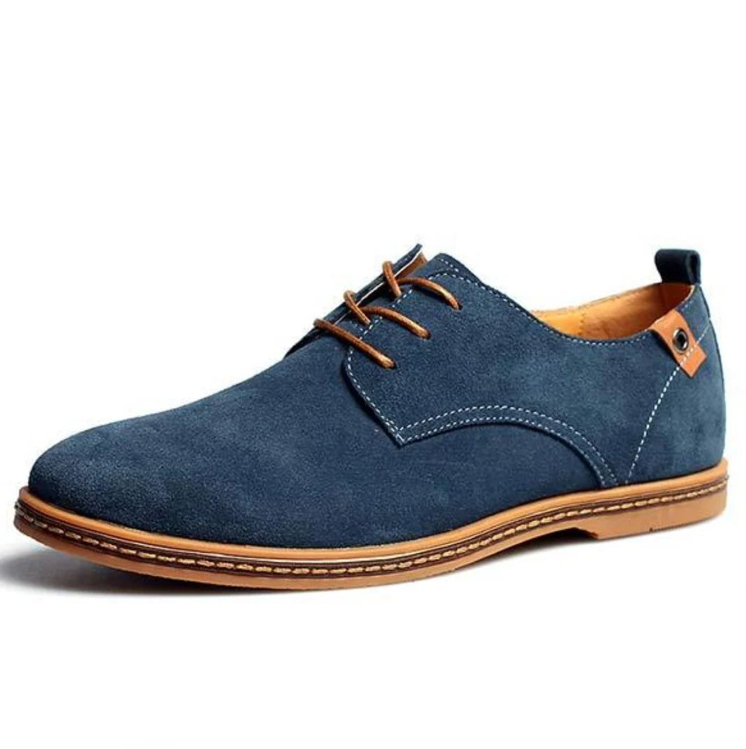 Men's Oxford Shoes Vegan Suede Lace-Up