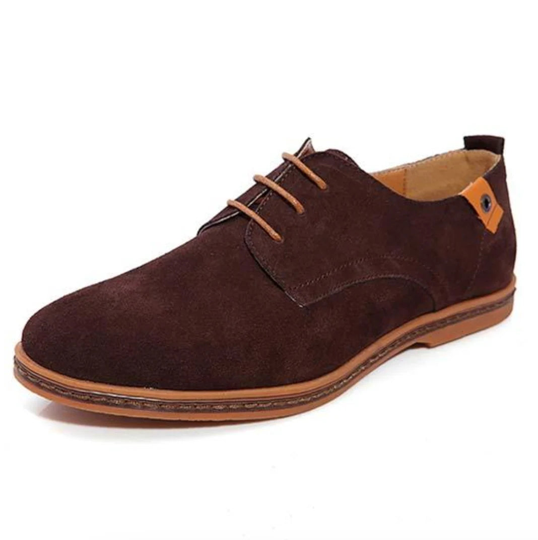 Men's Oxford Shoes Vegan Suede Lace-Up