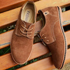 Men's Oxford Shoes Vegan Suede Lace-Up