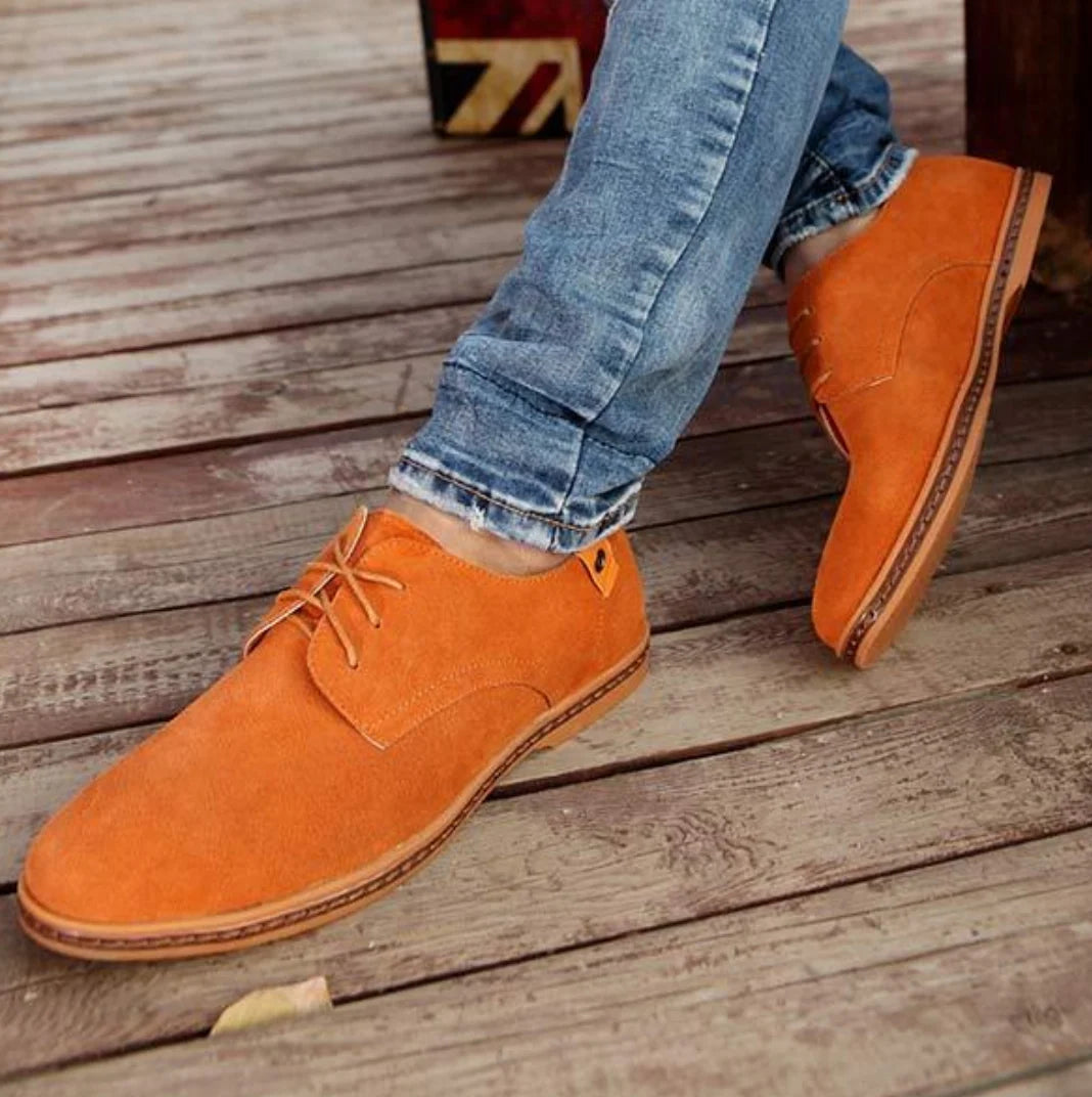 Men's Oxford Shoes Vegan Suede Lace-Up