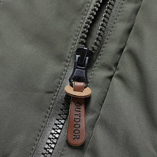 Men's Padded Fleece Jacket Hooded Multi-Pocket Wind-Resistant
