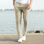 Men's Pants 100% Linen Relaxed Fit
