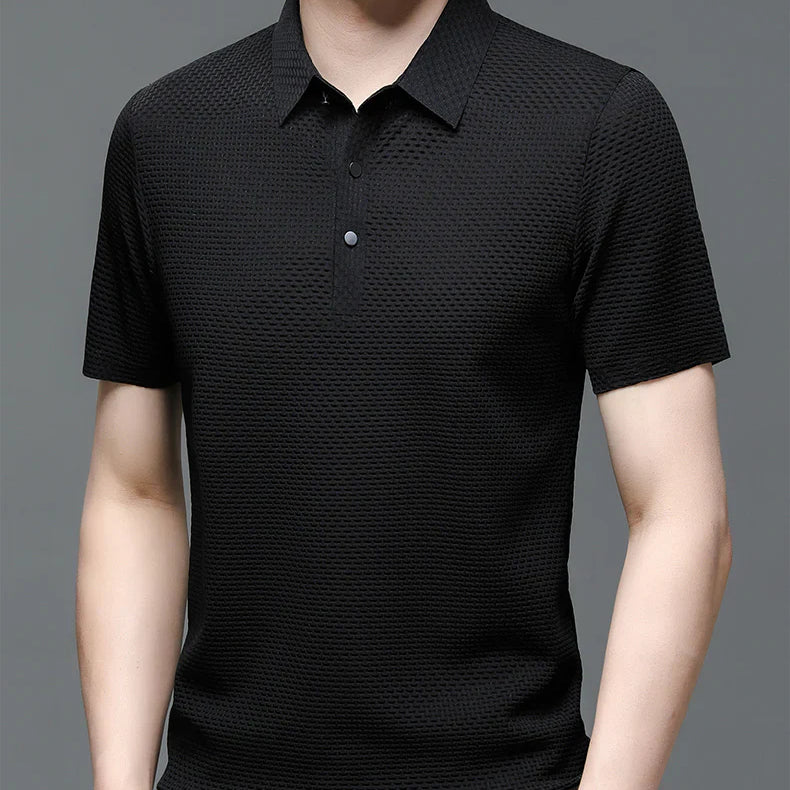 Men's Polo Shirt Tailored Fit Breathable Cotton Blend