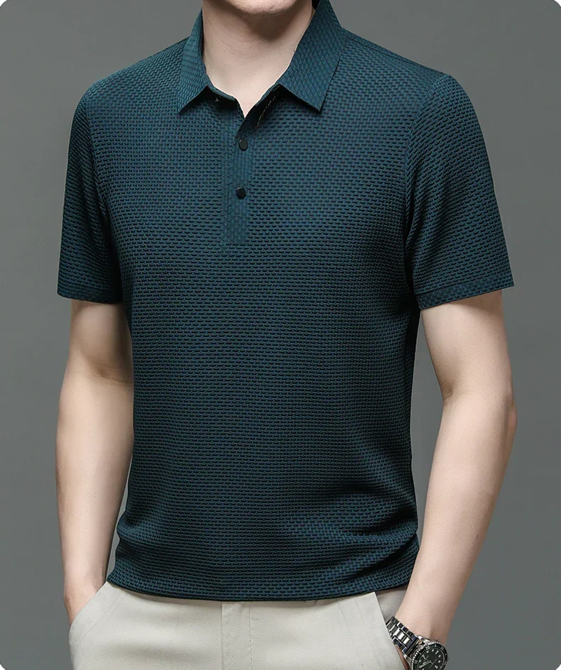 Men's Polo Shirt Tailored Fit & Breathable Cotton Blend