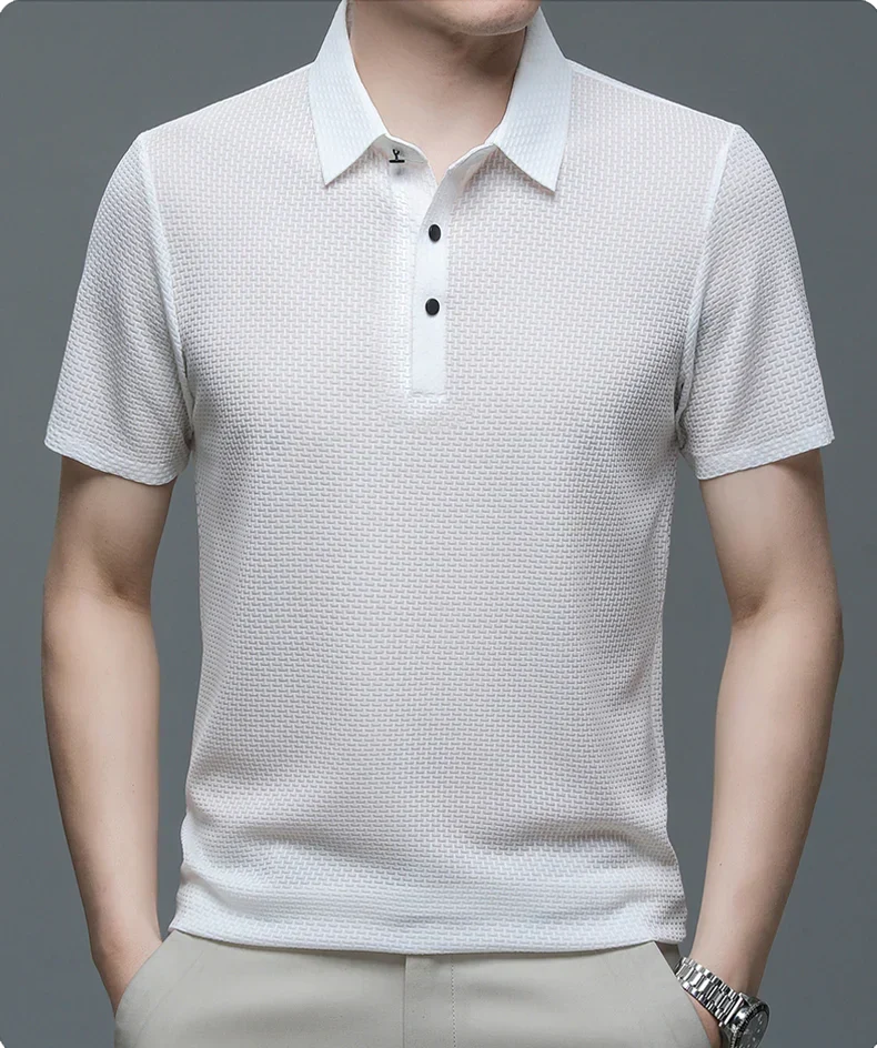 Men's Polo Shirt Tailored Fit & Breathable Cotton Blend