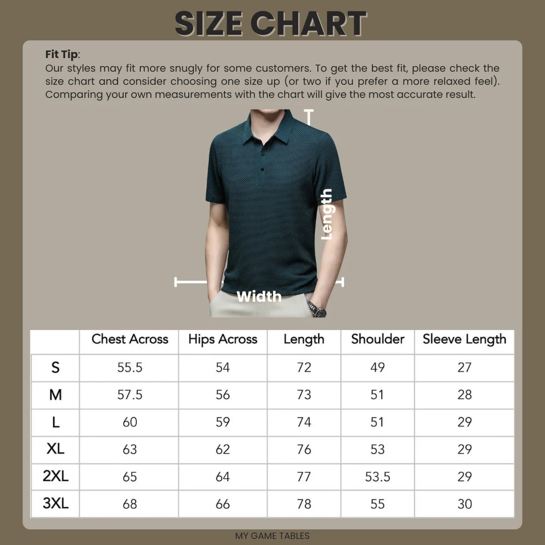 Men's Polo Shirt Tailored Fit & Breathable Cotton Blend
