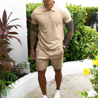 Men's Polo & Shorts Set Breathable Lightweight
