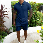 Men's Polo & Shorts Set Breathable Lightweight