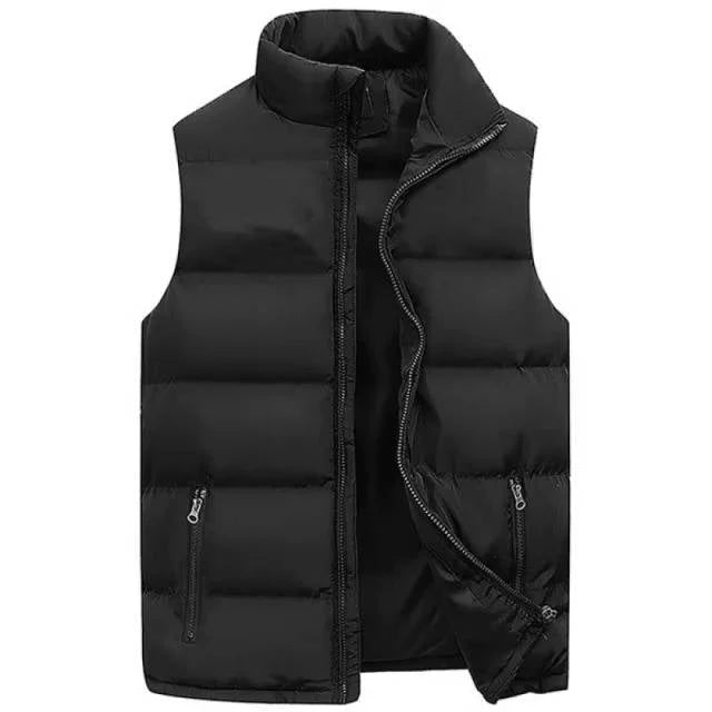 Men's Puffer Vest Sleeveless Water Repellent Zippered Pockets
