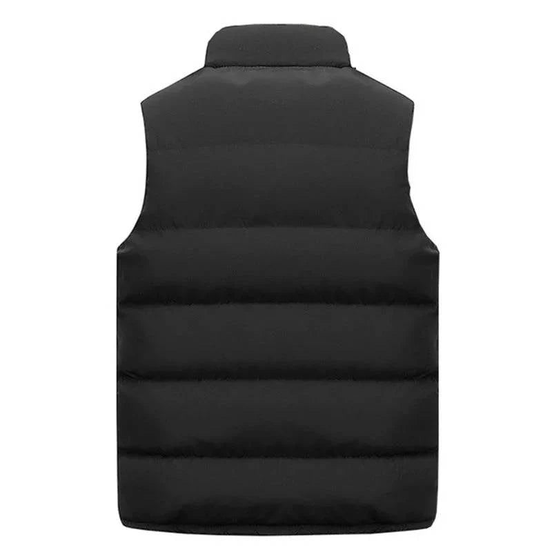Men's Puffer Vest Sleeveless Water Repellent Zippered Pockets