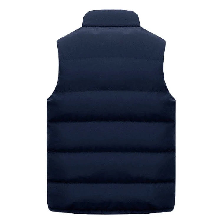 Men's Puffer Vest Sleeveless Water Repellent Zippered Pockets
