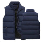 Men's Puffer Vest Sleeveless Water Repellent Zippered Pockets