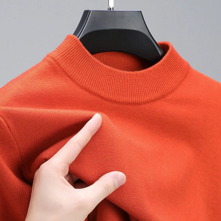 Men's Pullover Sweater Soft Knit Ribbed Hem
