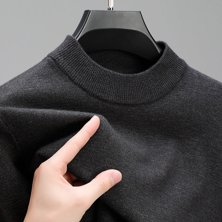 Men's Pullover Sweater Soft Knit Ribbed Hem