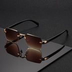 Men's Reading Glasses Rimless Square Ultra-Lightweight Metal & Plastic