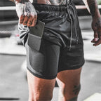 Men's Running Shorts Double Layer Compression Liner